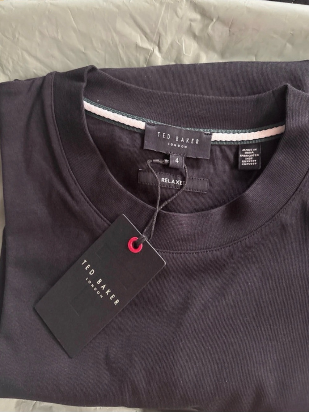 Ted Baker Black Relaxed-Fit Crewneck T-Shirtp